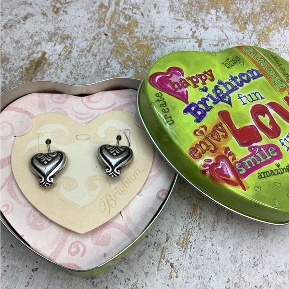 2/$49🍭Brighton Heart-Shaped Silver Lever back  Earrings - Picture 2 of 4